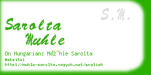 sarolta muhle business card